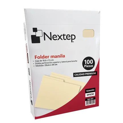 FOLDER NEXTEP ECONOMICO OFICIO MANILA C/100 SAT:44122011