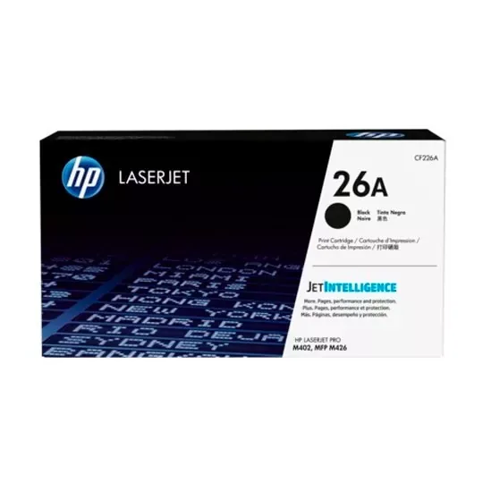 TONER HP 26A ORIGINAL  (CF226A) NEGRO RENDIMIENTO APROX. 3100 PAGS SAT:44103103